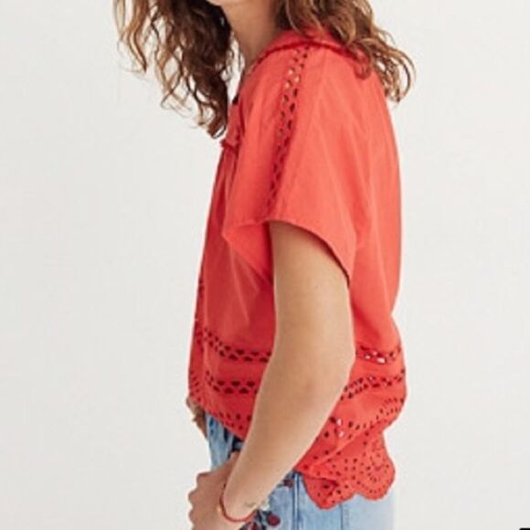 NWT Madewell Angelica eyelet top. XXS - Picture 7 of 7